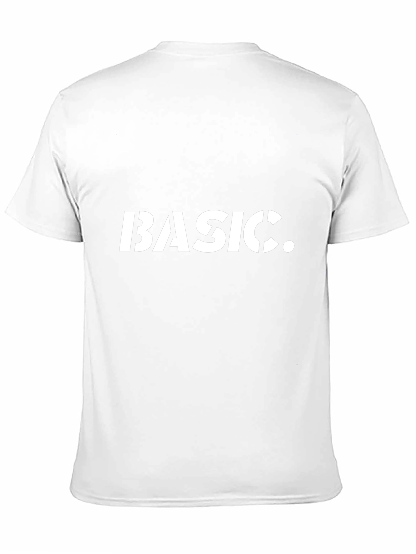 Basic Stencil Tee - Mens Black Cotton Graphic T-Shirt