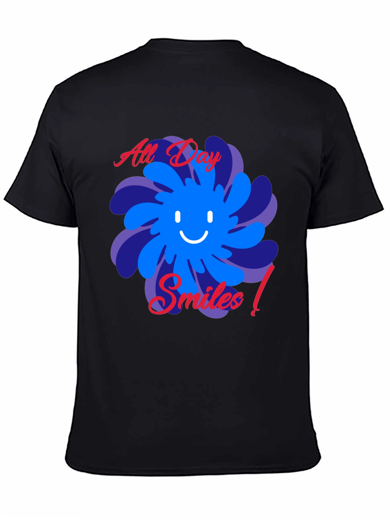 All Day Smiles Black Graphic Tee