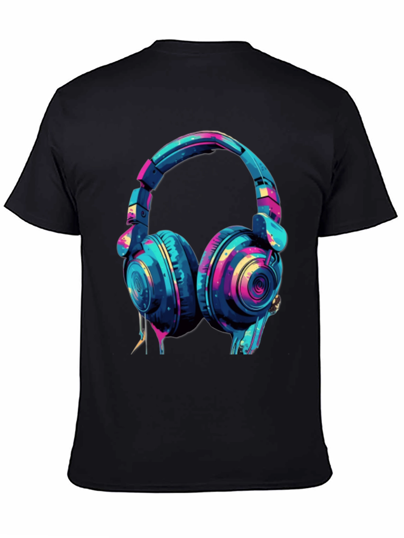 Vibrant Headphones Graphic T-Shirt