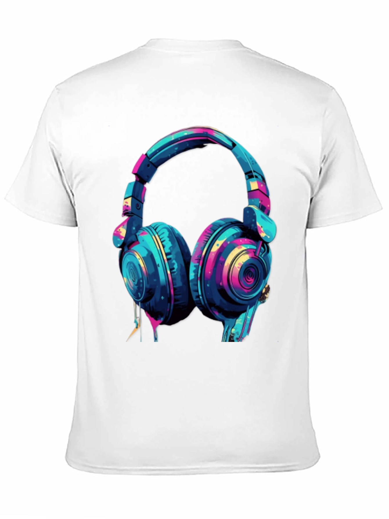 Vibrant Headphones Graphic T-Shirt
