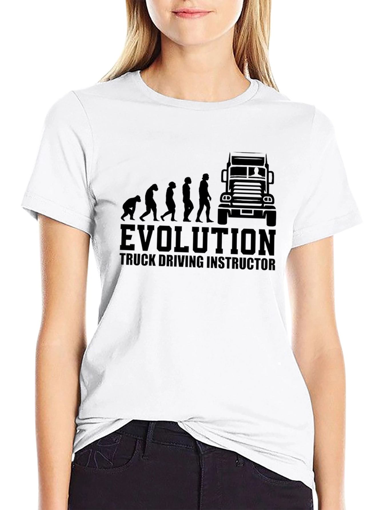 Truck Driving Instructor Evolution Black T-Shirt