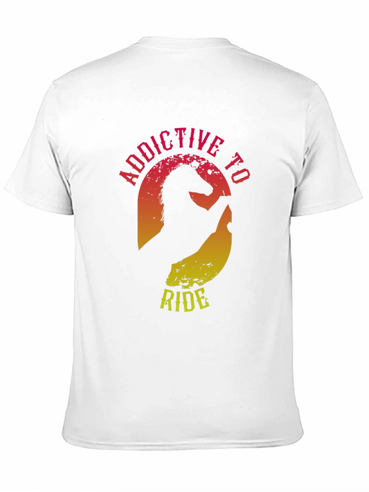 Addictive to Ride Horse Graphic Tee - Black
