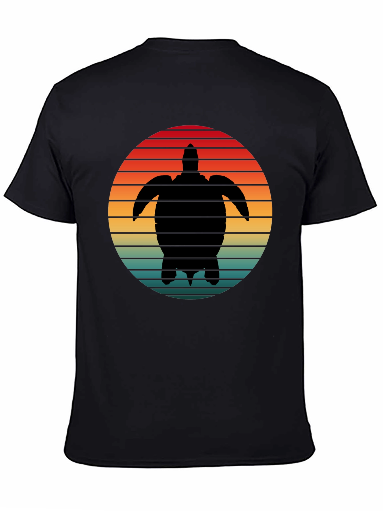 Turtle Sunset Graphic Tee - Black