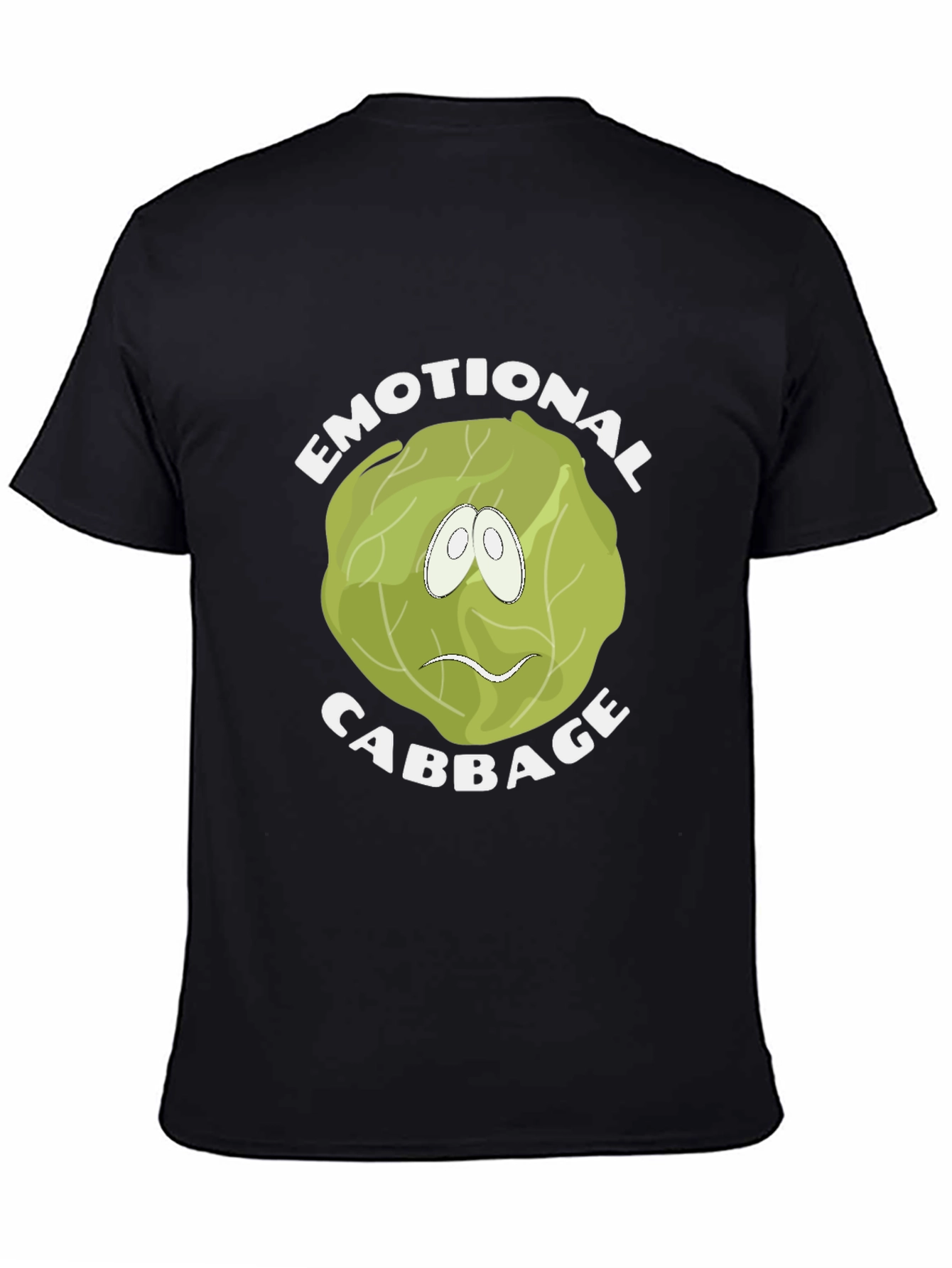 Emotional Cabbage Graphic Tee - Funny Food Pun Shirt