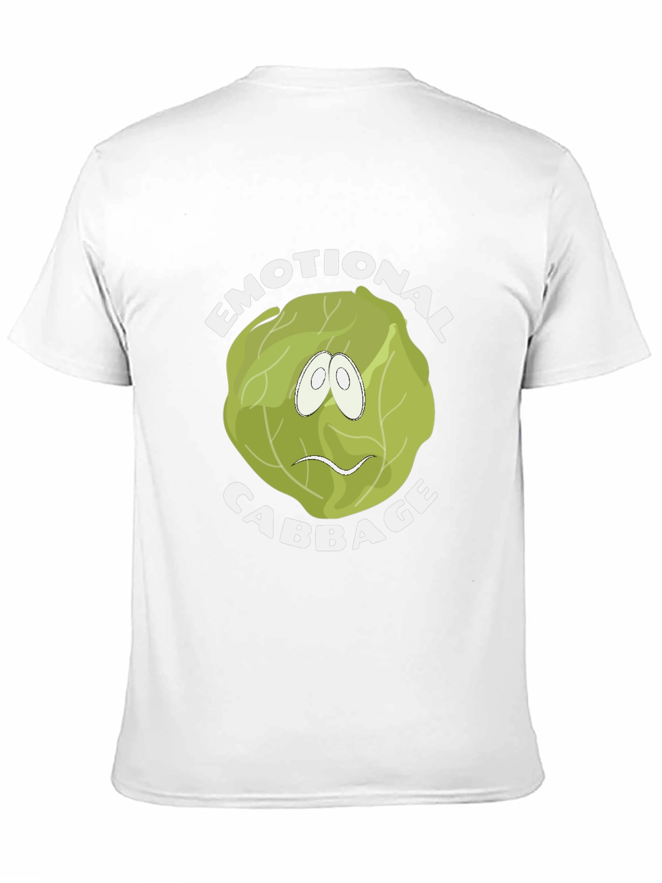 Emotional Cabbage Graphic Tee - Funny Food Pun Shirt